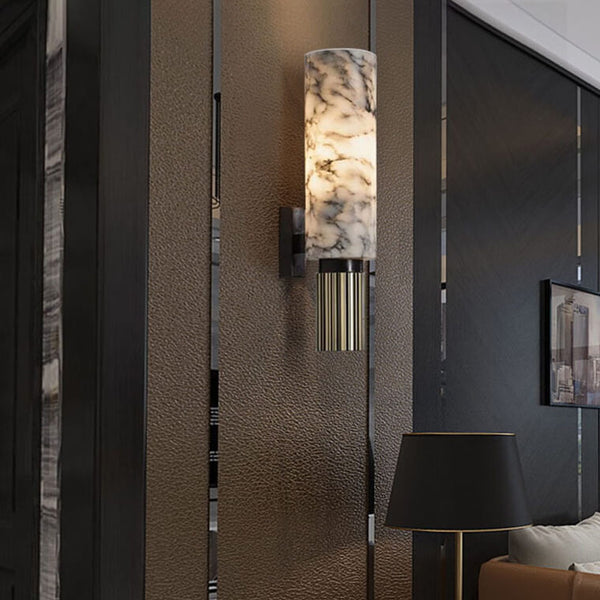 LED Væglampe Marmor Kobber Elegant Belysning | Ariana