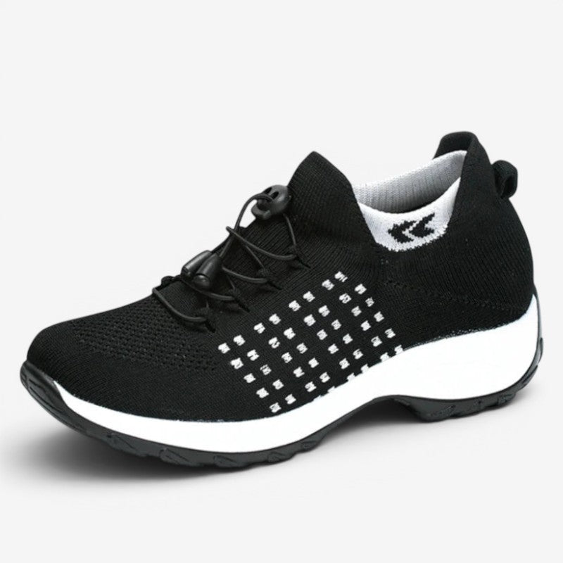 Slip-on damesneakers med mesh og platformssål | Elvara