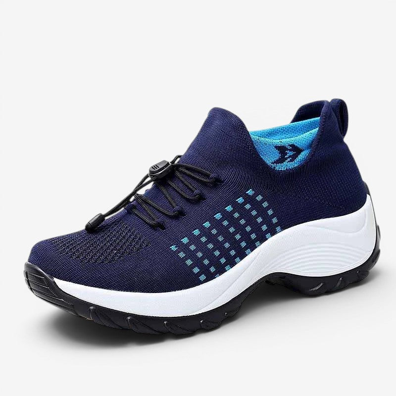 Slip-on damesneakers med mesh og platformssål | Elvara
