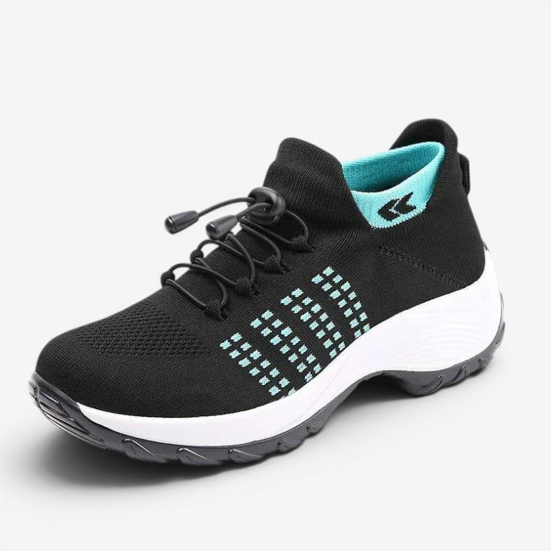 Slip-on damesneakers med mesh og platformssål | Elvara