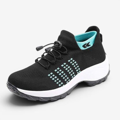 Slip-on damesneakers med mesh og platformssål | Elvara