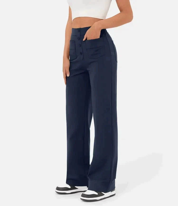 Bukser Høj Talje Stretch Komfort Regular Fit | Ynera