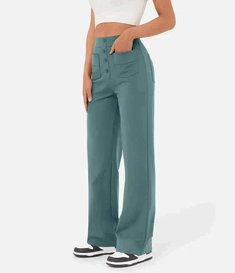 Bukser Høj Talje Stretch Komfort Regular Fit | Ynera