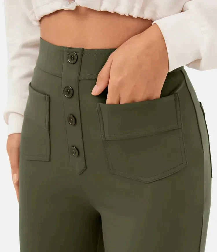 Bukser Høj Talje Stretch Komfort Regular Fit | Ynera