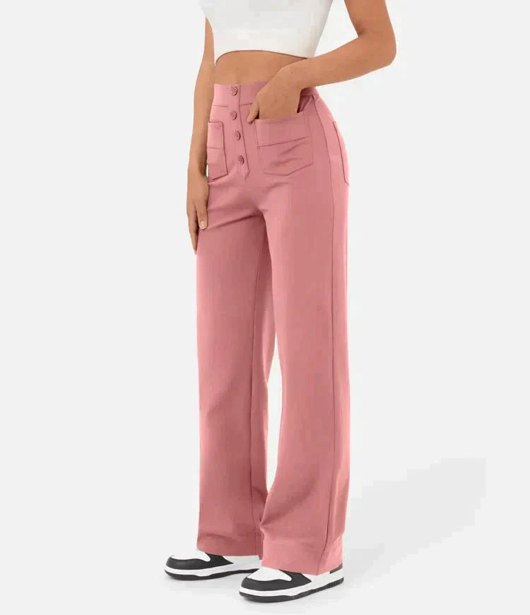 Bukser Høj Talje Stretch Komfort Regular Fit | Ynera
