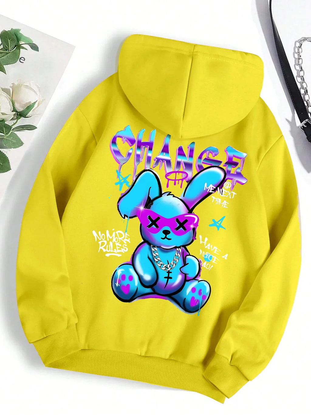 Unisex Fleece Hoodie Print Blød Inderside Komfort | Dravik