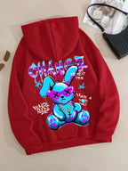 Unisex Fleece Hoodie Print Blød Inderside Komfort | Dravik