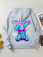 Unisex Fleece Hoodie Print Blød Inderside Komfort | Dravik