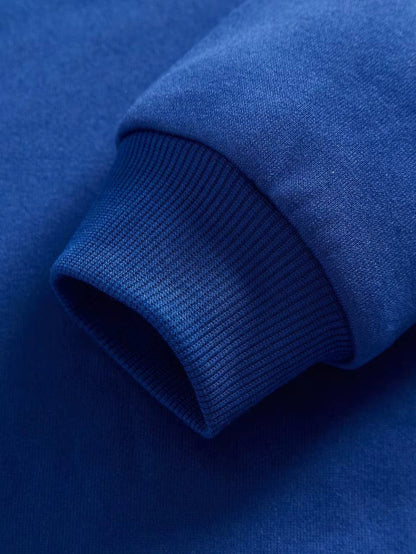 Unisex Hoodie i Fleece med Print – Casual Pullover