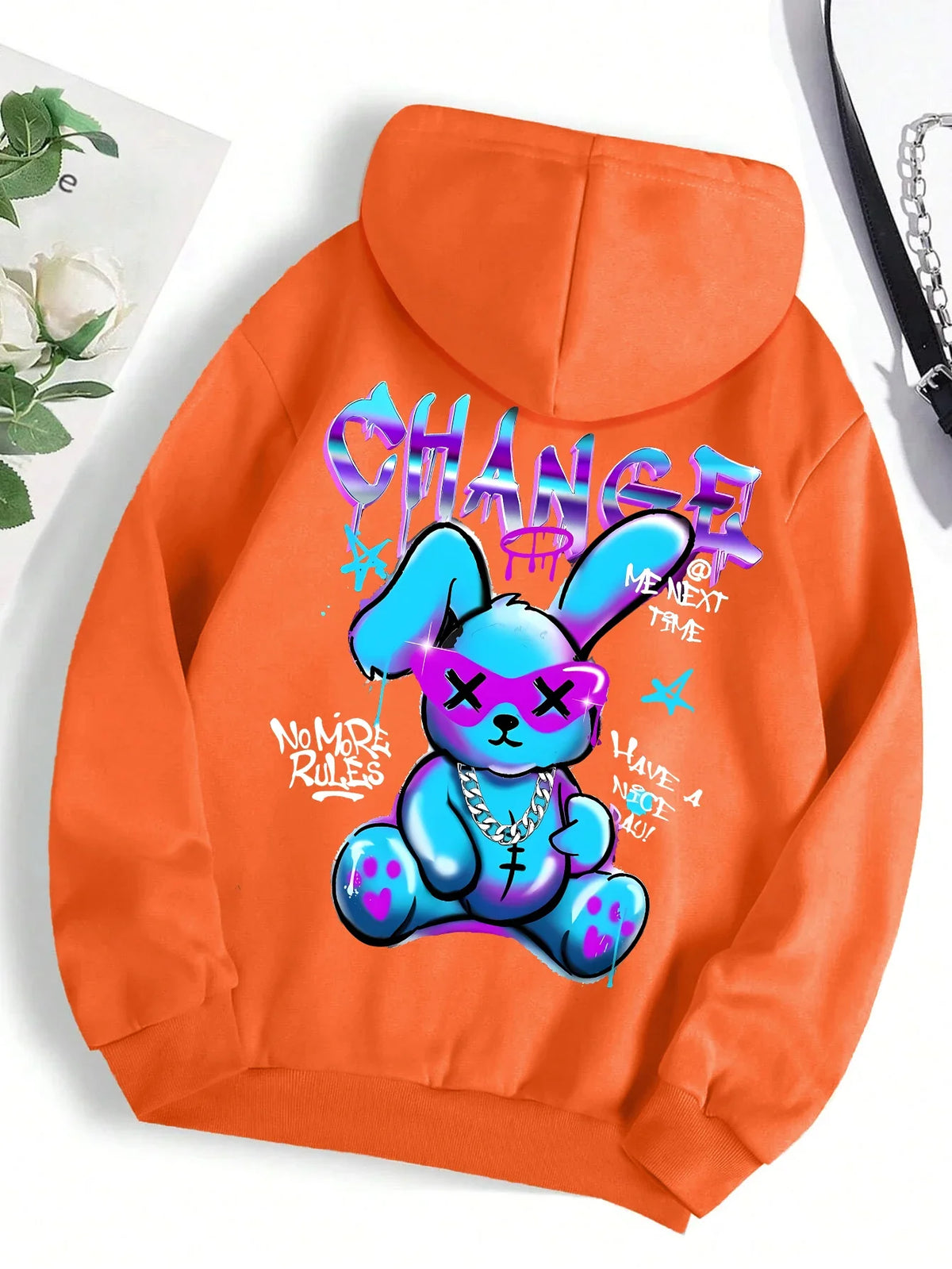 Unisex Fleece Hoodie Print Blød Inderside Komfort | Dravik