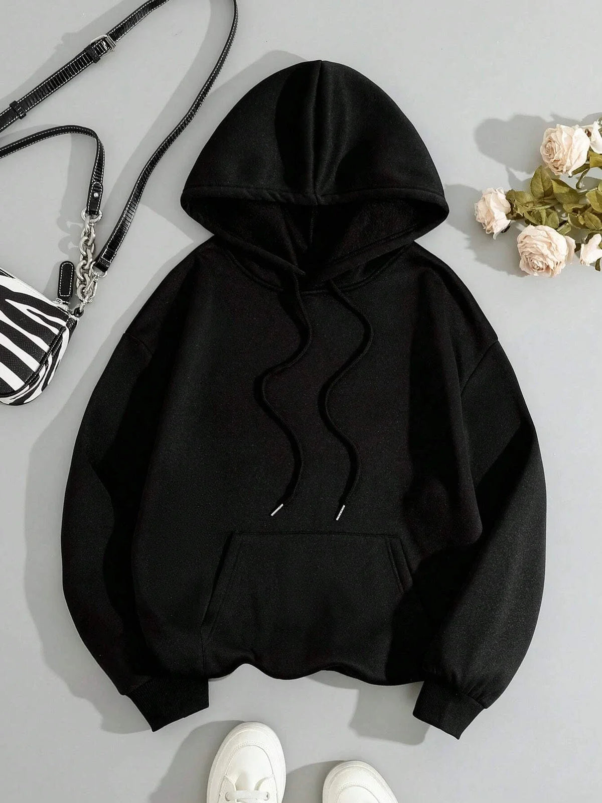 Unisex Fleece Hoodie Print Blød Inderside Komfort | Dravik