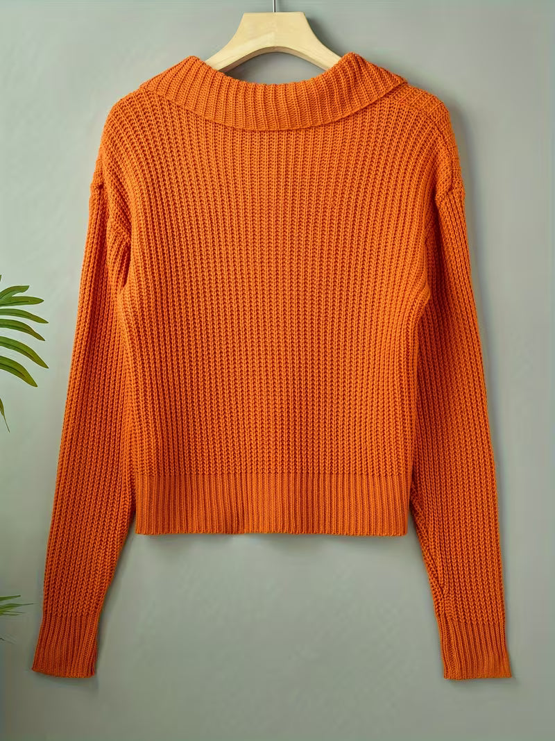Grov Striktrøje Knapper Afslappet Pasform Varm Komfort | Bravon