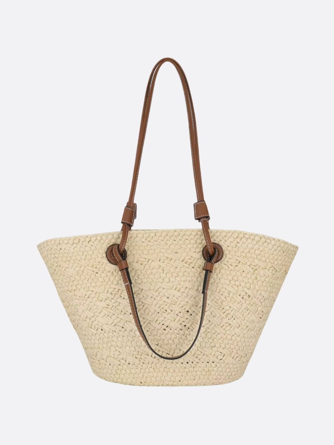 Tote Taske Flettet Strå Sommerdesign | Alvira