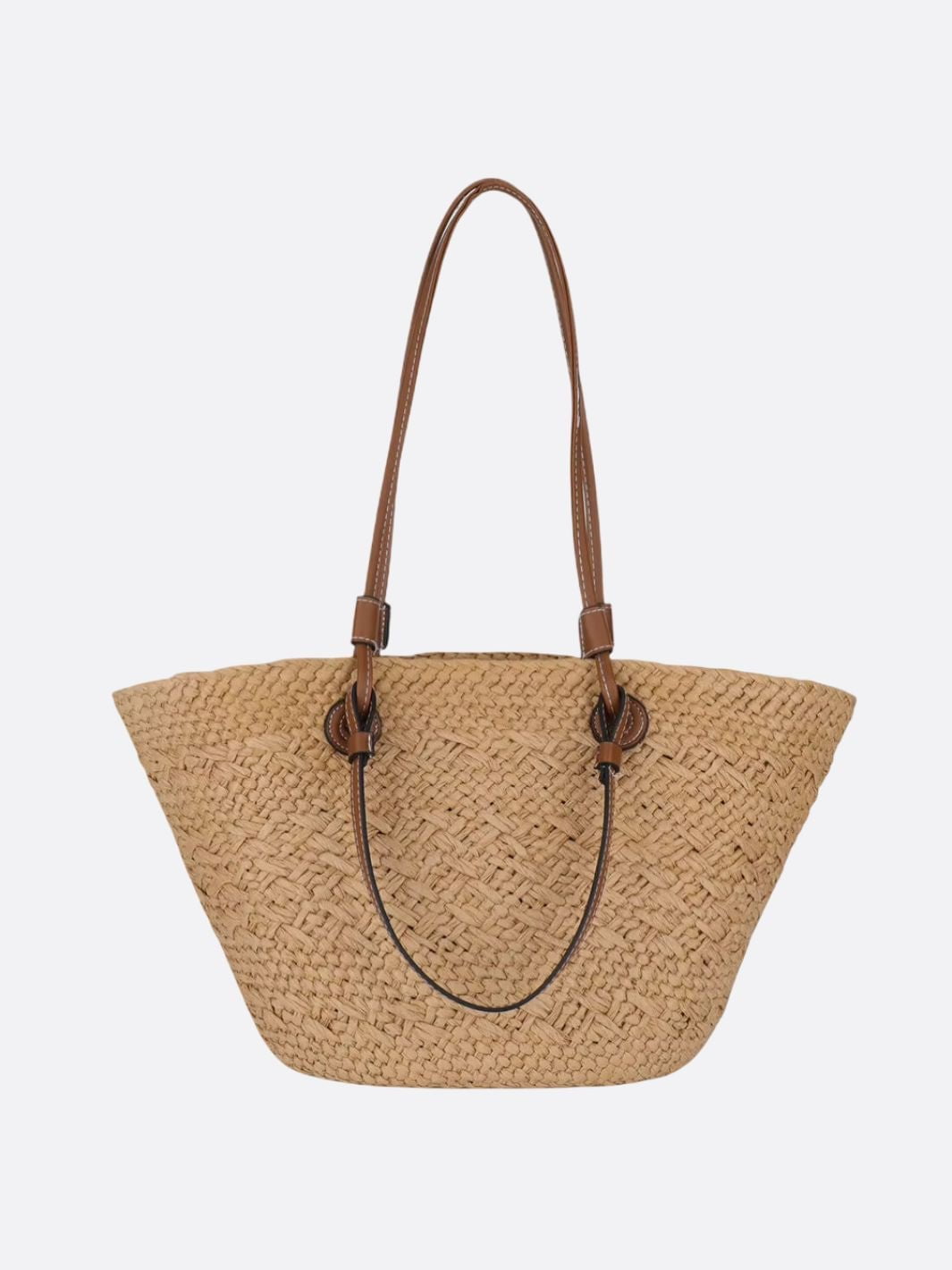 Tote Taske Flettet Strå Sommerdesign | Alvira