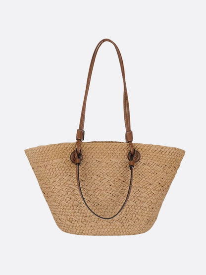 Tote Taske Flettet Strå Sommerdesign | Alvira