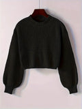 Striktrøje Cropped Blød Blouson Ærmer | Virela