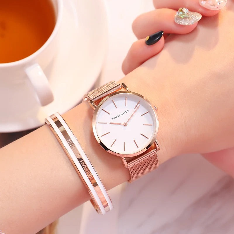 Dameursæt Med Justerbart Armbånd Og Matchende Smykke | Hannah