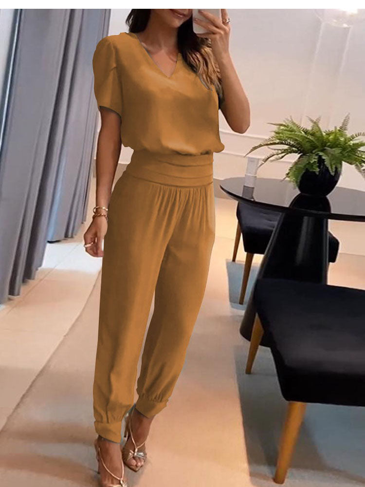Bluse og Bukser Sæt Elegant Komfort Polyester | Velmora
