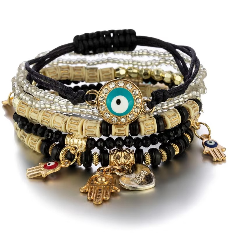 Armbåndssæt Dame Hamsa Vedhæng Smykker Gaveæske Flerdelt Elegant | Costanza