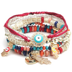 Armbåndssæt Dame Hamsa Vedhæng Smykker Gaveæske Flerdelt Elegant | Costanza
