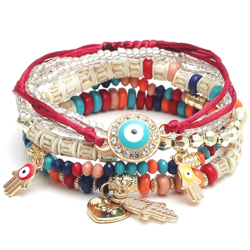 Armbåndssæt Dame Hamsa Vedhæng Smykker Gaveæske Flerdelt Elegant | Costanza