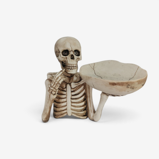 Skelet Skålholder Harpiks Halloween Dekoration | BoneServe