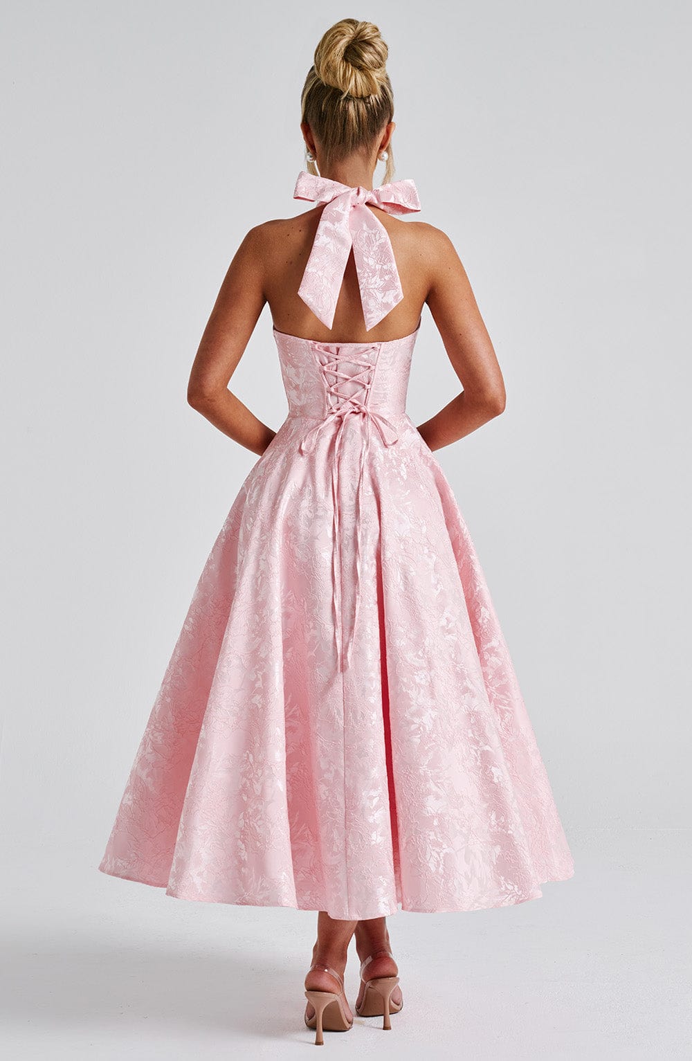Midikjole Halter Ærmeløs Elegant Fest | Sylvera