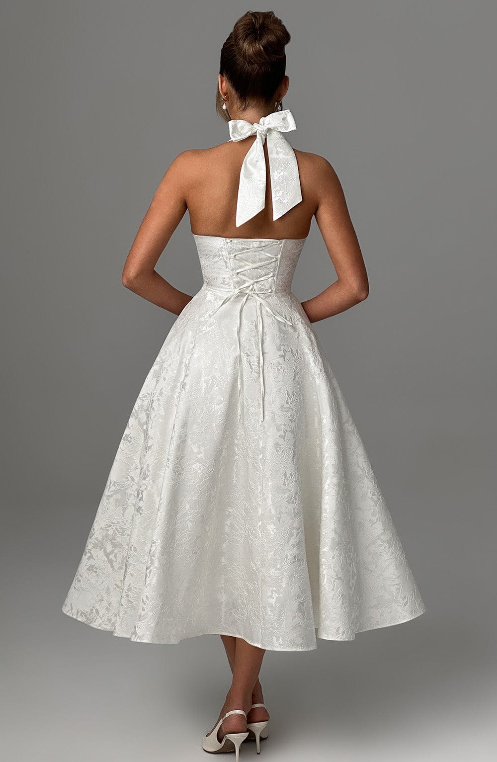 Midikjole Halter Ærmeløs Elegant Fest | Sylvera