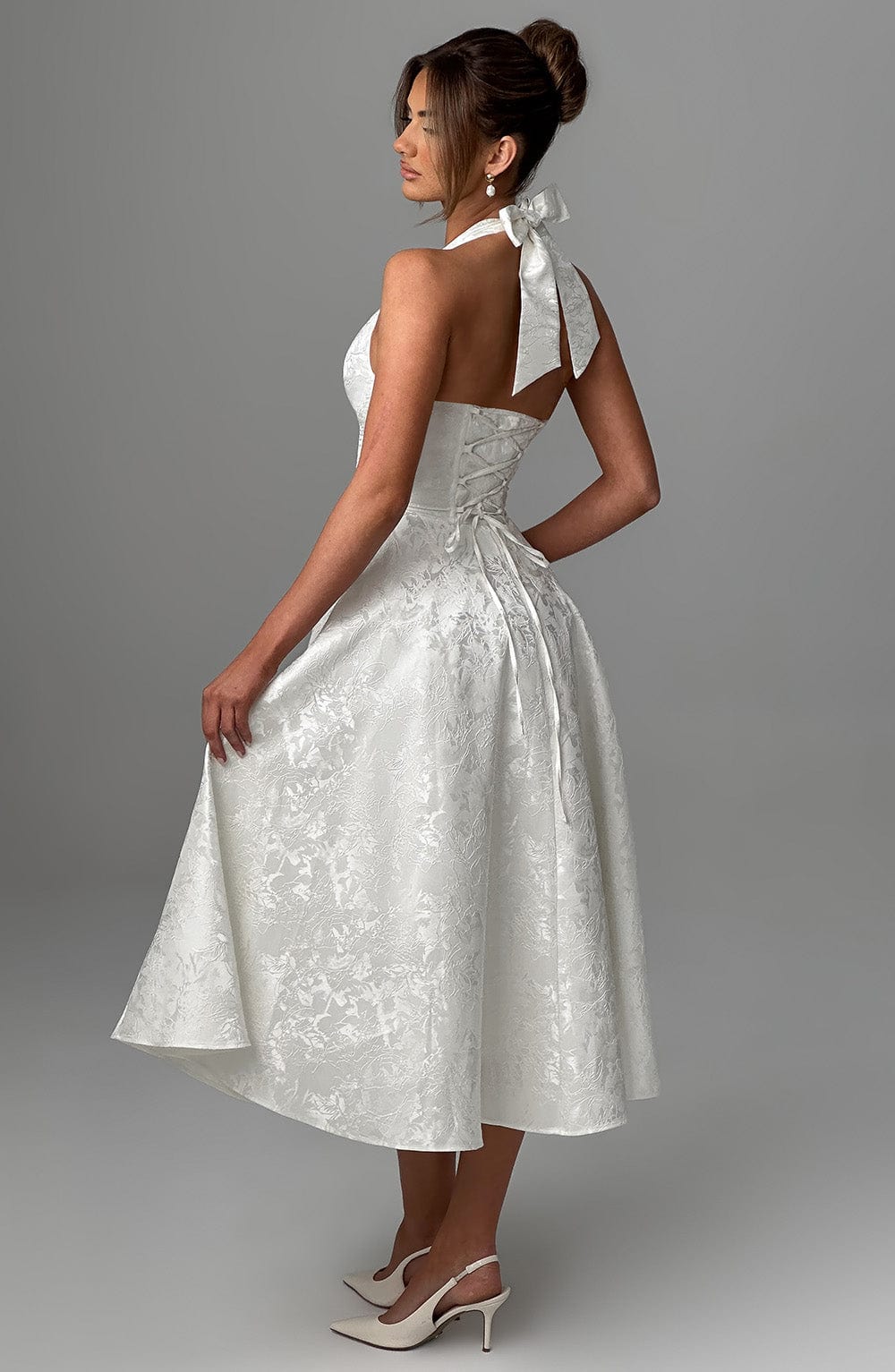 Midikjole Halter Ærmeløs Elegant Fest | Sylvera
