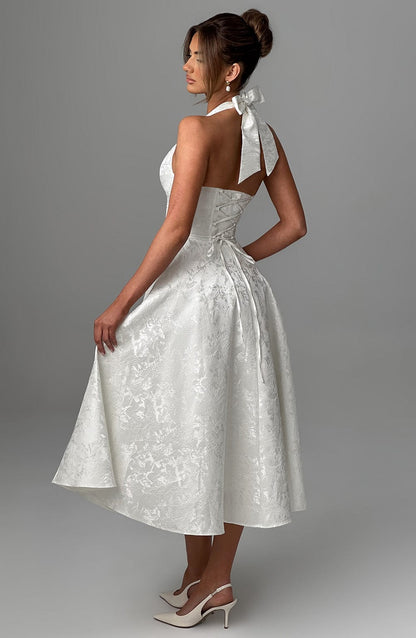 Midikjole Halter Ærmeløs Elegant Fest | Sylvera