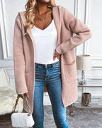 Elegant casual vest met zakken in de kleur Roze voor dames in stijl ideaal voor de herfst.