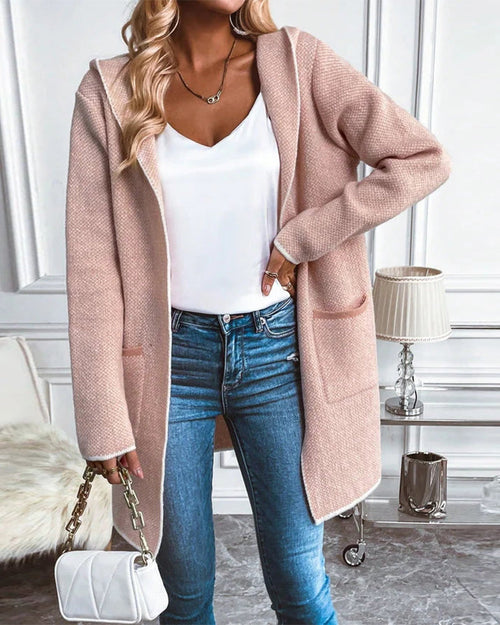 Elegant casual vest met zakken in de kleur Roze voor dames in stijl ideaal voor de herfst.