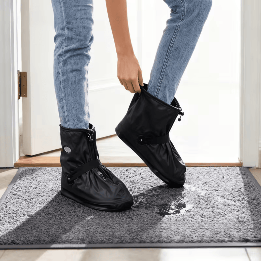 Genanvendelige PVC-skoovertræk med lynlås og elastisk åbning | RainSocks