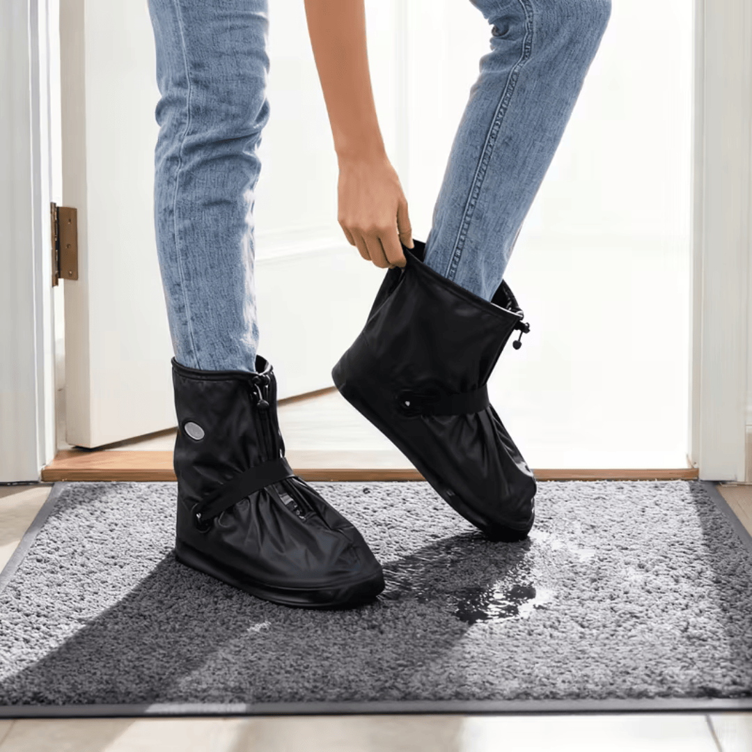 Genanvendelige PVC-skoovertræk med lynlås og elastisk åbning | RainSocks