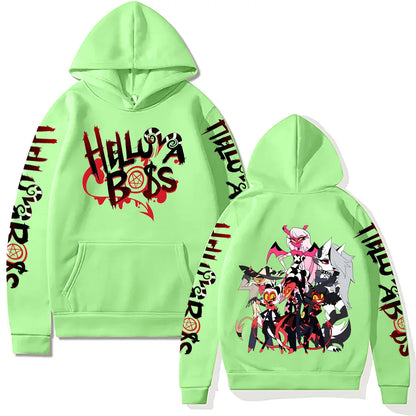 Sorena Unisex Hættetrøje med Grafisk Print – Casual Sweatshirt i Regular Fit