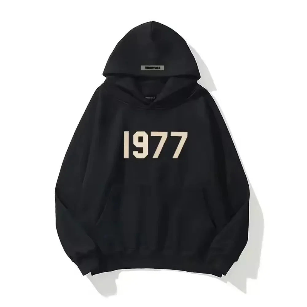 Oversized Hoodie 1977 Print Blødt Materiale Streetwear Komfort | Orvex