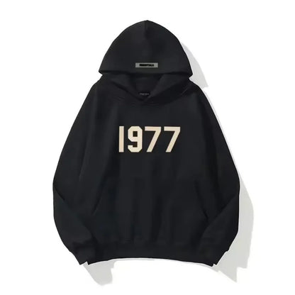 Oversized Hoodie 1977 Print Blødt Materiale Streetwear Komfort | Orvex