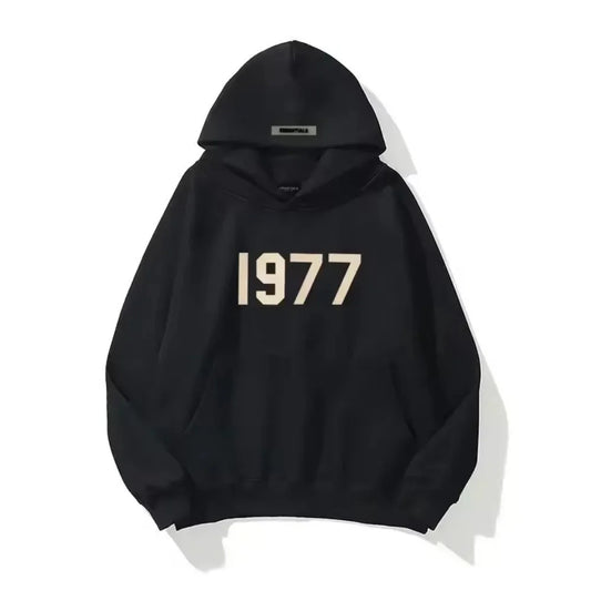 Oversized Hoodie 1977 Print Blødt Materiale Streetwear Komfort | Orvex