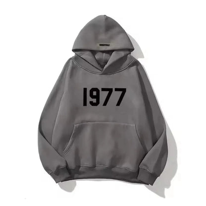 Oversized Hoodie 1977 Print Blødt Materiale Streetwear Komfort | Orvex