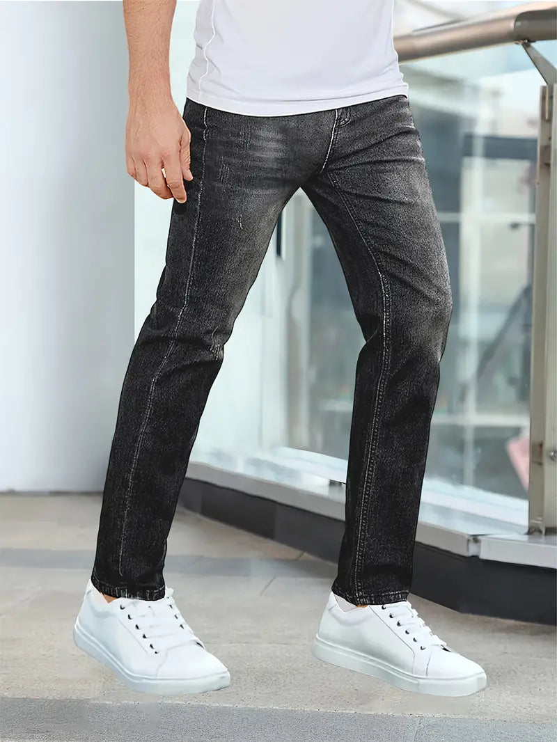 Jeans Slidstærk Denim Med Lommer Casual | Bravik