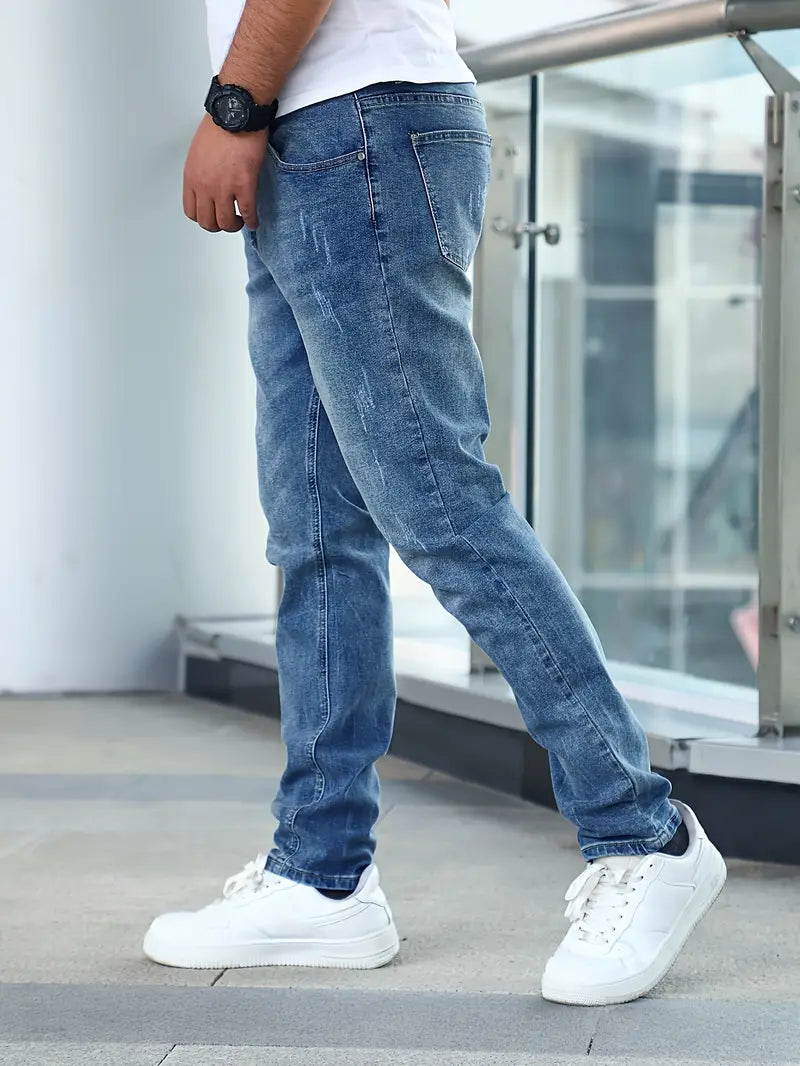 Jeans Slidstærk Denim Med Lommer Casual | Bravik