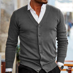 Cardigan V-hals Med Knapper Elegant Komfort | Norvik