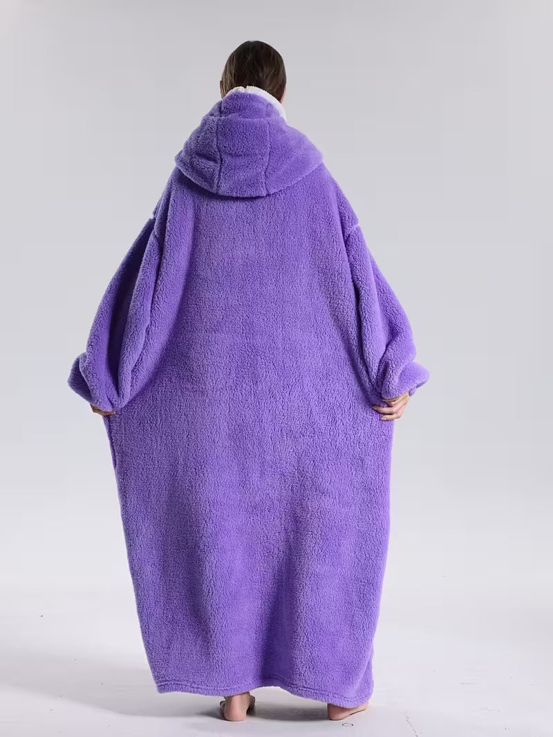 Oversize’owa bluza-koc z kapturem i dużą kieszenią z przodu | Valeria