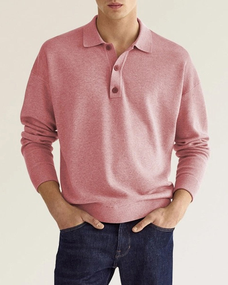 Jantje | Herenoverhemd met lange mouwen en knoopsluiting in de kleur Roze voor heren in stijl ideaal voor de herfst.
