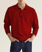 Jantje | Herenoverhemd met lange mouwen en knoopsluiting in de kleur Rood voor heren in stijl ideaal voor de herfst.