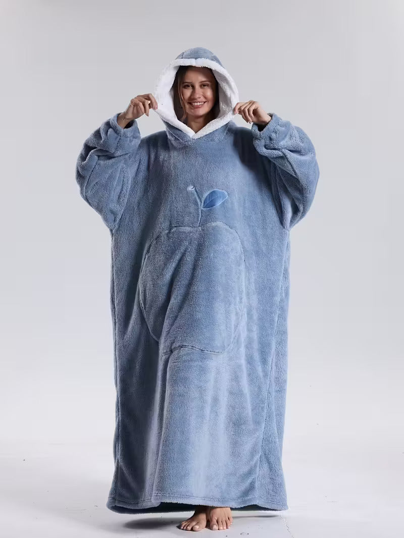Oversize’owa bluza-koc z kapturem i dużą kieszenią z przodu | Valeria