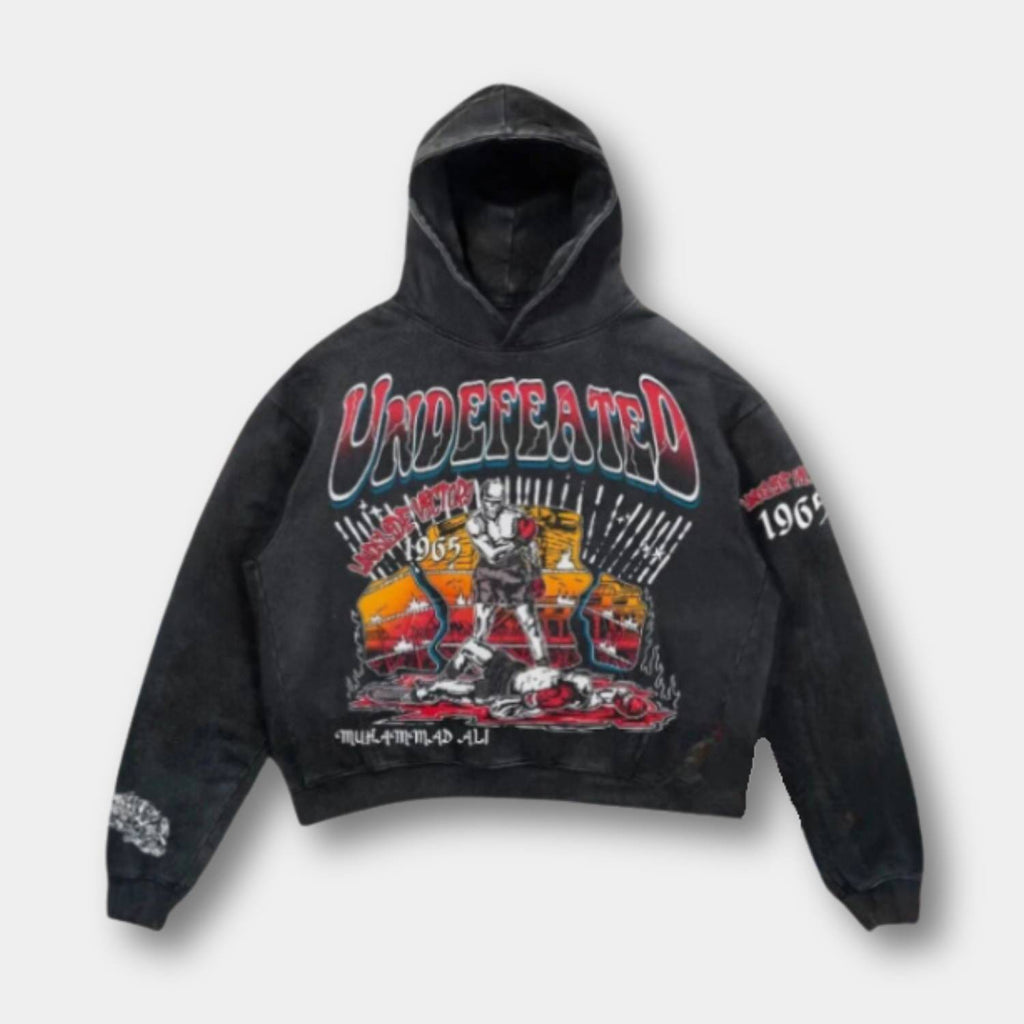 Unisex hoodie med grafisk print hætte og afslappet streetwear-design | Noah