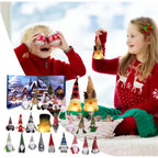 Farverig adventskalender med 24 unikke Wichtel-figurer | NisseAdvent