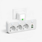 Multifunktionel stikdåse med USB og USB-C til opladning | Powerec