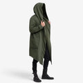 Lang herre hoodie cardigan med hætte åben front løs pasform | Maurice